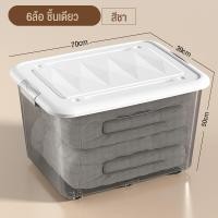 ราคา SUNOOM กล่องเก็บของ กล่องพลาสติก ความจุสูง กล่องอเนกประสงค์ PP ฝาสไลด์ แบบพลิกได้ (21053673712)