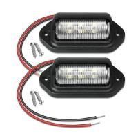 ราคา หลอดไฟ LED 6ดวงสำหรับป้ายทะเบียนรถ SUV รถบรรทุกรถพ่วงรถตู้โคมไฟขั้นตอนหลอดไฟสีขาวผลิตภัณฑ์ไฟป้ายทะเบียนรถ (21170594476)