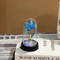 ราคา ดอกกุหลาบดอกไม้ประดิษฐ์สีแดง1ชิ้นของตกแต่งงานแต่งงานสร้างสรรค์วันวาเลนไทน์วันแม่ไฟของขวัญดอกกุหลาบในโดมแก้ว (21262923331)