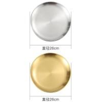 ราคา แผ่นสแตนเลสเกาหลี ถาดสแตนเลส จานสแตนเลส 304ไทเทเนียม จานสแตนเลสเกาหลี สไตล์เกาหลี จานขนม สีทอง หลากหลายขนาด แข็งแรงทนทาน (19582028756)