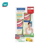 ราคา Sparkle สปาร์คเคิล ยาสีฟัน ดับเบิ้ล ไวท์ เลมอน โซดา แวลู เซ็ต 100 กรัม 60 กรัม (9732491536)