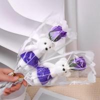 ราคา On Sale หมีสบู่ดอกกุหลาบดอกไม้ประดิษฐ์กุหลาบวันแม่วันวาเลนไทน์วันเกิดเซ็ตสบู่ของขวัญดอกไม้หมีดอกกุหลาบ (21337652555)