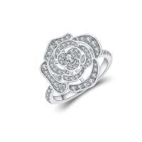 ราคา Attagems 1 5CT Moissanite แหวน D VVS เพชร Halo แหวนคริสต์มาส925เงิน (21170723460)
