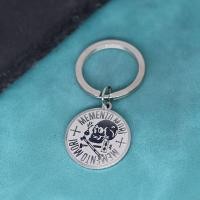 ราคา Nedar Punk Memento Mori Skull Pendant Keychain Stainless Steel Men Jewelry Fashion Keyring Amor Fati Skeleton Punk Key Chain Key Chains (19901518701)