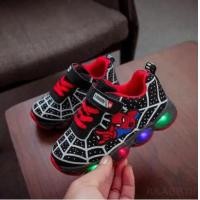 ราคา เด็กกีฬารองเท้าผ้าใบสำหรับ เด็กอ่อนกระพริบ cartoon Spider Man แวมไพร์ Spider Web (20832080205)