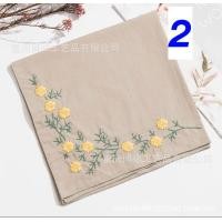 ราคา ผ้าเช็ดหน้า ผืนใหญ่ ผ้าโพกผม ผ้าผูกผม Napkin DIY Embroidery Kit สำหรับมือใหม่ปักง่าย มีคำแนะนำภาษาไทย (13865019513)