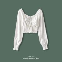 ราคา เสื้อลูกไม้แขนยาวเสื้อเอวลอยโชว์ไหปลาร้าผู้หญิงใหม่ฤดูร้อนเสื้อแขนพองอเนกประสงค์ (19673377088)