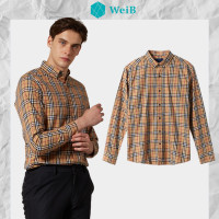 ราคา WeiB เสื้อเชิ้ตลายสก็อตสำหรับผู้ชายเสื้อเชิ้ตแขนยาว Burberry เสื้อคู่เสื้อเชิ้ตลายทางสำหรับฤดูใบไม้ผลิและฤดูใบไม้ร่วงเสื้อลำลองแขนยาวเข้ารูปสไตล์ย้อนยุคสำหรับผู้ชาย (19377088004)