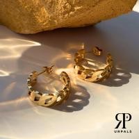 ราคา URPALS ต่างหูสายฝอ ดีไซน์เก๋ Stainless ชุบทอง 18K สไตล์มินิมอล ทนน้ำ ทนเหงื่อได้ดี (21343101939)
