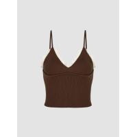 ราคา Cider V neck Lace Trim Knit Cami Tank Top (20827176349)