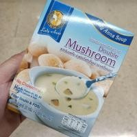 ราคา เลดี้แอนนาซุปครีมรสเห็ด1 กล่องบรรจุ 3 ซองซองละ 22 กรัLady Anna Creamy Mushroom Soup 1 box contains 3 sachets 22 g ซุปครีมเห็ด 2 ชนิดตราดี้แอนนา2 Kinds of Mushroom Cream Soup Brandi Anna (16035324711)