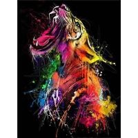 ราคา GATYZTORY กรอบสิงโตภาพวาดสีน้ำมันบนผ้าใบที่มีสีสันที่ทันสมัยสัตว์รูปภาพสีสำหรับบ้านผนังศิลปะตกแต่งใหม่0811 (19988828350)