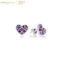ราคา Louis Montini Jewelry Sterling Silver 925 Earrings ต่างหูเงินแท้ 92 5 ต่างหูผู้หญิง รูปหัวใจ LJER01 (7646317431)