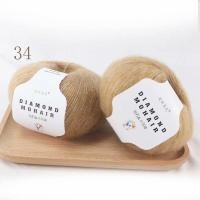 ราคา ด้ายถักไหมพรมโมแฮร์ถักไหมพรมผ้าคลุมไหล่ผู้หญิงทำมือแบบ DIY ขนาด0 9มม X 260 (19465854924)