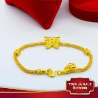 ราคา สร้อยข้อมือหุ้มทอง หนัก1บาท ไม่ลอกไม่ดำ ลายหกเสา ประดับผีเสื้อ ห้อยหัวใจ ยาว7นิ้ว สร้อยข้อมือทอง เครื่องประดับ ทองเหมือนแท้ (1591256677)