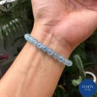 ราคา AQU 74 สร้อยข้อมือหินแท้ อความารีน กำไลอวามารีน 7 4 มิล อความมารีนแท้ เนื้อใส เนื้อแก้ว สีฟ้า กำไลข้อมือ สร้อยข้อมือหินแท้ หินมงคล กำไล หินนำโชค ข้อมือหิน (16650252583)
