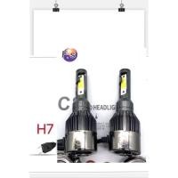 ราคา ไฟหน้า LED 1คู่ LED รุ่น C8 ปรับได้ 3สี 12V 36V ขั้ว H1 H4 H7 H8 H9 H11 9005 HB3 9006 HB4รับประกัน 1เดือน ไม่กะพริบ (15689650322)