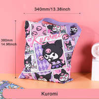 ราคา 1ชิ้น ลิขสิทธิ์แท้ 100 Sanrio Hello Kitty กระเป๋าสะพายข้าง Kuromi Cotton Cinnamoroll กระเป๋าผ้าแคนวาส มือถือ ความจุขนาดใหญ่ โพชาโค MXFB02 (19724366748)