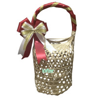 ราคา ชะลอม จุก หูหิ้ว 4 5 6 7 8 นิ้ว ชะลอมเปล่า พร้อมโบว์ สีส้มทอง เขียว แดง น้ำเงิน พีช (21053772963)