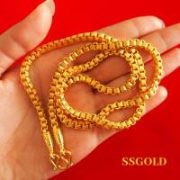 ราคา สร้อยทอง ทาโร่ 2 บาท 24 นิ้ว สีเหมือนทองแท้มาก สร้อยคอทอง เคลือบทอง brass ทองโคลนนิ่ง สร้อยคอ ทองไมครอน ทองเหลือง (9917058036)