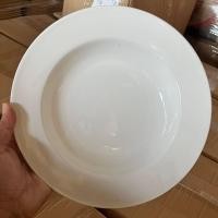 ราคา จาน จานเซรามิก ขนาด 9 5 นิ้ว ceramic plate จานสปาเก็ตตี้ จานก้นลึก สีขาว จานข้าว จานใบใหญ่ เข้าไมโครเวฟได้ (21277547703)