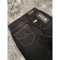 ราคา กางเกงยีนส์Item มิดไนท์ด้ายเทา กระบอกใหญ่แถมป้าย (18399604602)