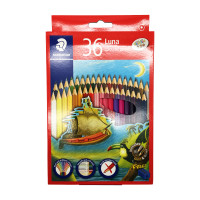 ราคา สีไม้ลูน่า รุ่น 12 24 36 48 สี ด้ามยาว ยี่ห้อ Staedtler 1 กล่อง (16352481444)