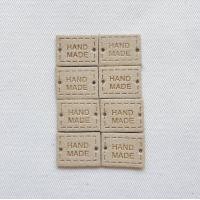 ราคา แพ็คละ 8 ชิ้น ป้าย Handmade ป้าย Handmade จิ๋ว เลียนแบบหนังกลับ ขนาด 1 5x2 ซม (16339708254)