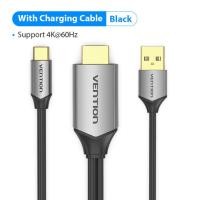 ราคา Vention USB C HDMI 4K 60Hz ชนิด C ถึงสาย HDMI Thunderbolt 3หัวแปลงสัญญาณ HDMI พร้อม USB สำหรับแลปท็อปโทรศัพท์ทีวี Huawei P30 Mate Pro USB C เป็น HDMI (17943507645)