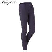 ราคา Lady Plus กางเกงขายาว Long Pants 9767PL กางเกงทำงาน ทรงสลิม สีเทาเข้ม (3396974584)