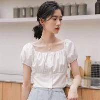 ราคา เสื้อครอปแขนตุ๊กตาดีเทลแต่งกระดุมหน้า เสื้อผ้าผู้หญิงทรงสวยแบบลายสก็อตและไม่มีลาย เสื้อครอปเนื้อผ้าดีสีสวยมากๆ (14854174628)