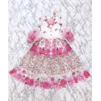 ราคา Demi Rose Dress เดรสยาวผ้าชีฟอง พิมพ์ลายดอกไม้สีชมพู เสื้อแขนยาว ติดดอกกุหลาบตรงคอเพิ่มดีเทล แต่งกระดุม ผ้าไม่บาง มีซับ (21381478381)
