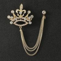 ราคา เข็มกลัดเจ้าอารมณ์รูปมงกุฎสีทองชุดโซ่สไตล์เกาหลีเข็มกลัดนกอินทรีคริสตัลสีแดง (17168684456)