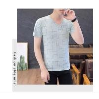 ราคา เสื้อยืดผู้ชายแขนสั้นคอวีผ้าไหมน้ำแข็งสไตล์แฟชั่นเกาหลี เนื้อผ้านุ่มนิ่มใส่สบายราคาถูก (16060561470)