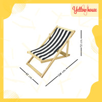 ราคา YellowHouse เก้าอี้พักผ่อน รุ่นชายหาด เก้าอี้นอน เก้าอี้พับเก็บได้ เก้าอี้ไม้ยางพารา (18498279409)