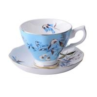 ราคา Bone China Coffee Cup Set English afternoon Tea sets Coffeeware Set 170ml Black Tea Cups and Saucer English Tea set (11778543469)