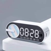 ราคา ใหม่ นาฬิกาปลุกดิจิทัล หน้าจอ LED บลูทูธ 5 0 รองรับการ์ด TF วิทยุ FM ลําโพง HIFI กล่องดนตรี F65 (21167674388)