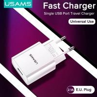 ราคา USAMS Quick Charge 3 0 QC Fast Charger Single USB Travel Charger Universal Use For Xiaomi Redmi Note 8 7 QC3 0 Fast Charging USB Wall Phone Charger For Samsung s10 (5554940370)