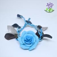 ราคา สร้อยข้อมือ กำไลข้อมือ ดอกกุหลาบ ดอกไม้ งานดินปั้น เครื่องประดับ FREESIZE (20028891475)