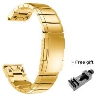 ราคา สายนาฬิกาสแตนเลสสำหรับ Garmin Fenix 6 6X Pro 5 5X Plus สาย3HR นาฬิกา Fenix6 Fenix5สายรัดข้อมือปล่อยอย่างรวดเร็ว (16954722713)