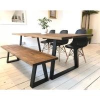 ราคา โต๊ะอาหาร โมเดิร์นลอฟท์ ไม้จริง ไม้สนนอก หนา 35มม (17166067450)