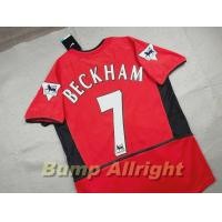 ราคา Retro เสื้อบอลย้อนยุค Vintage ทีมแมน ยู เหย้า 2002 Man Utd Home 2002 BECKHAM และอาร์มพรีเมียร์ (15160405870)