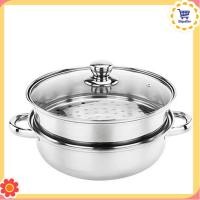 ราคา หม้อหม้อหุงแม่เหล็กไฟฟ้า เครื่องครัว สแตนเลส 304sus หม้อนึ่ง2ชั้น หม้อนึ่ง (20982248972)