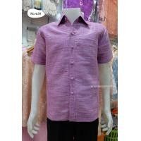 ราคา เสื้อไหมชาย เสื้อผ้าไหมชาย ไหมผสมฝ้าย สีม่วง ซาฟารี (20997104055)