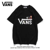ราคา Vans Wanz ใหม่ Hot Look เสื้อยืดลําลองสําหรับผู้ชายผู้หญิงผ้าฝ้ายแขนสั้นเหมาะกับการวิ่ง พร้อม ลาย (14057640008)
