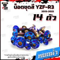 ราคา น็อตชุดสีR3 ปี 2019 1ชุด 14 ตัว น็อตชุดสีR 3 2019 YZF R3 น็อตR3 น็อตYFZ R3 น็อตเฟรมR3 น็อสแตนเลส R3 2019 (14773722588)