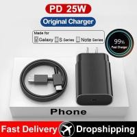 ราคา ชุดชาร์จ Samsung NOTE 10 หัวชาร์จ สายชาร์จ Super Fast Charger PD ชาร์จเร็วสุด 25W USB C to USB C Cable รองรับ รุ่น NOTE10 A90 80 S10 S9 S8 OPPO VIVO XIAOMI HUAWEI และโทรศัพท์มือถืออื่น ๆ (4830620382)