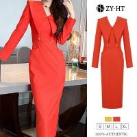 ราคา ZY HT EraVogue เดรสผู้หญิง เดรสสีเหลือง สีส้ม เดรสเสื้อสูท เดรสแขนยาว เดรสทำงาน เดรสไฮโซ เดรสออกงาน เดรสไปงานแต่ง เดรสฝรั่งเศส 50552 (20923264016)