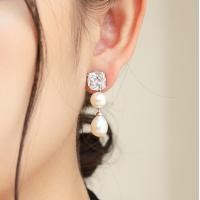 ราคา Glintz Amira ต่างหูห้อย เงินแท้ ฝังเพชรcz และมุกน้ำจืดแท้ ยาว 3 5cm (21279919230)