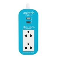 ราคา HomePro รางปลั๊กไฟ 2 ช่อง 2 USB H622 2 ม สีฟ้า แบรนด์ ANITECH (21225952551)